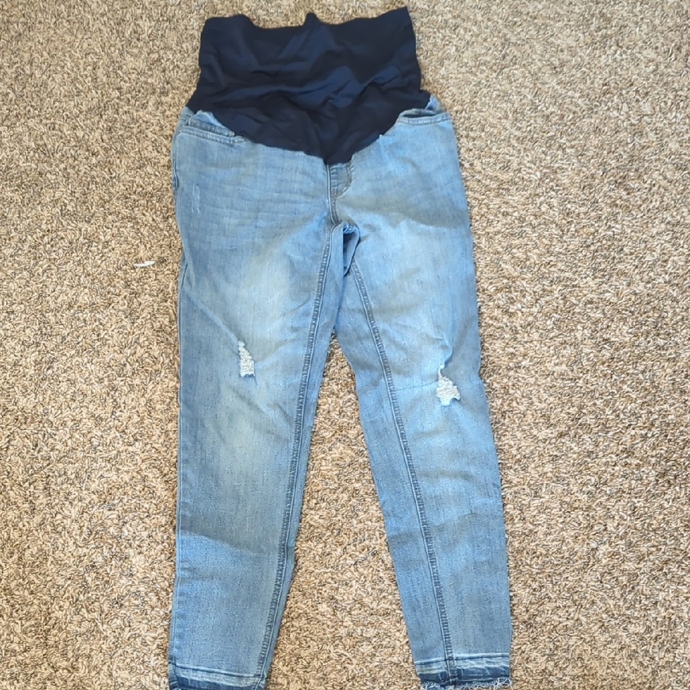 Time and Tru Light Blue Maternity Jeggings Small 4/6